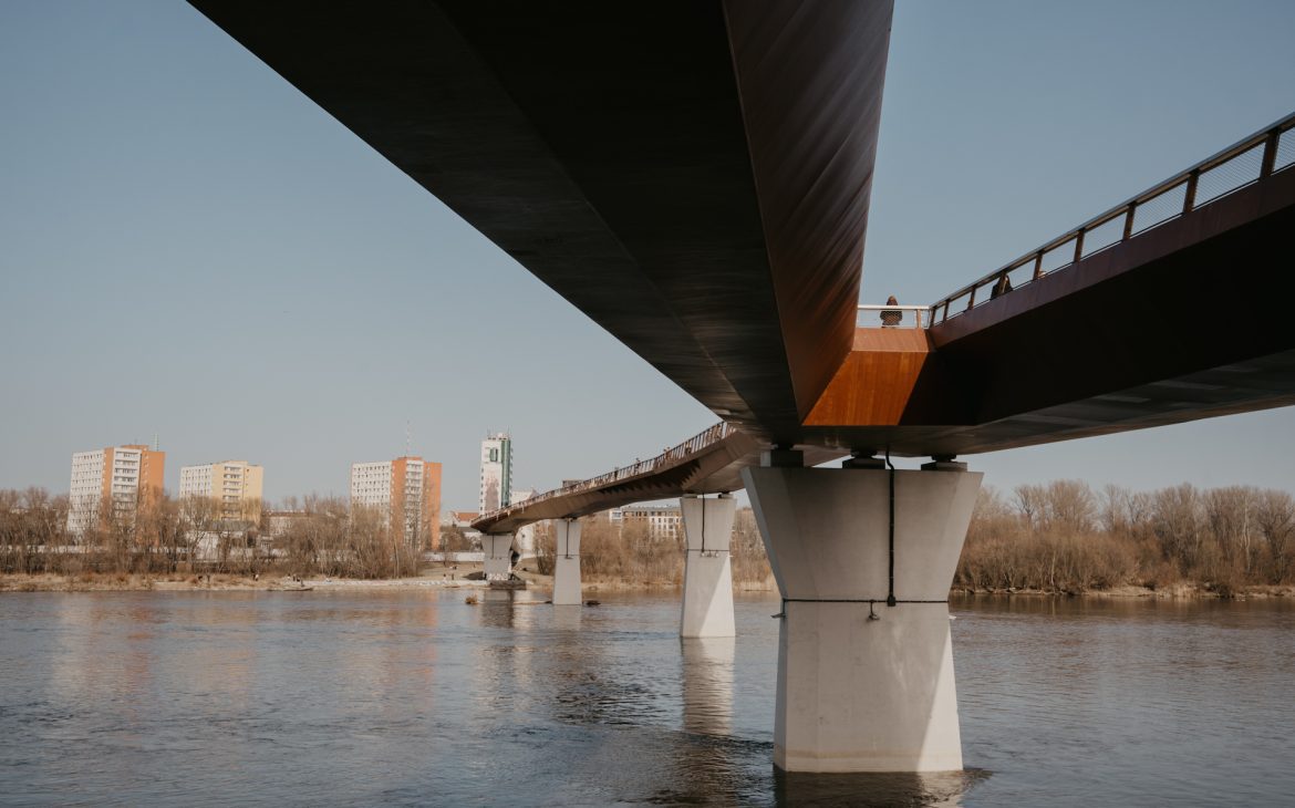 Fußgänger- und Fahrradbrücke Warschau
