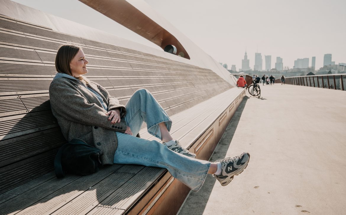 Fußgänger- und Fahrradbrücke Warschau
